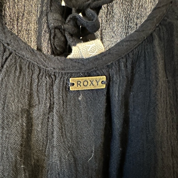 Roxy Black Tie Front Beach Cover Up - Small - Picture 3 of 4